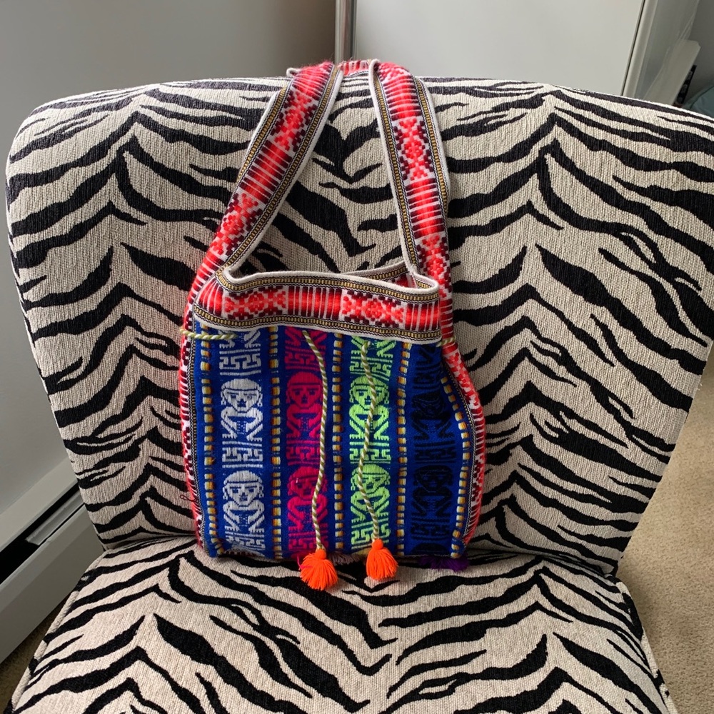 Aztec print hippie bag